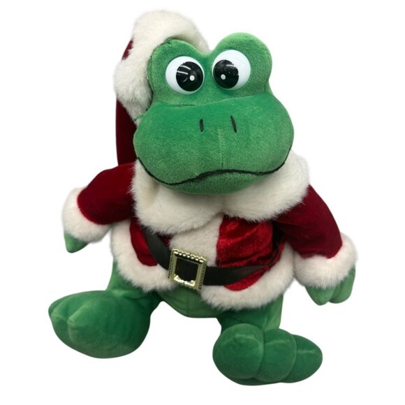 Sterling Inc. Christmas Santa Frog Plush Toy In Red & White Suit 11" Tall READ - Picture 1 of 7